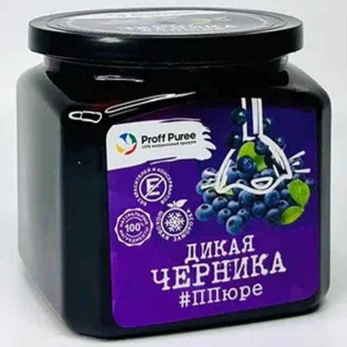 Пюре замороженное Черника Дикая Proff Puree, 500г Пюре замороженное Черника Дикая Proff Puree, 500г
