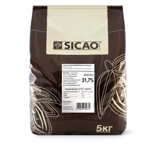 Шоколад Сикао Sicao (Chocovic Mateo) Молочный, (Россия, г.Чехов), упаковка 5кг фото 2