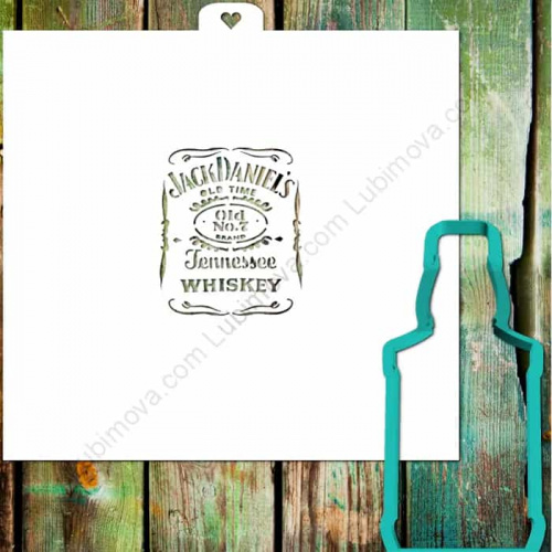 Пластик. Форма для печенек с траф. «Виски. Jack Daniels»